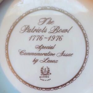 Lennox Commemorative Issue Patriots Bowl